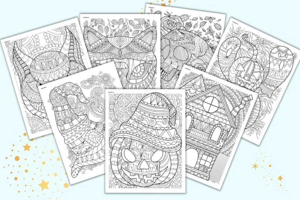 printable coloring pages for adults halloween