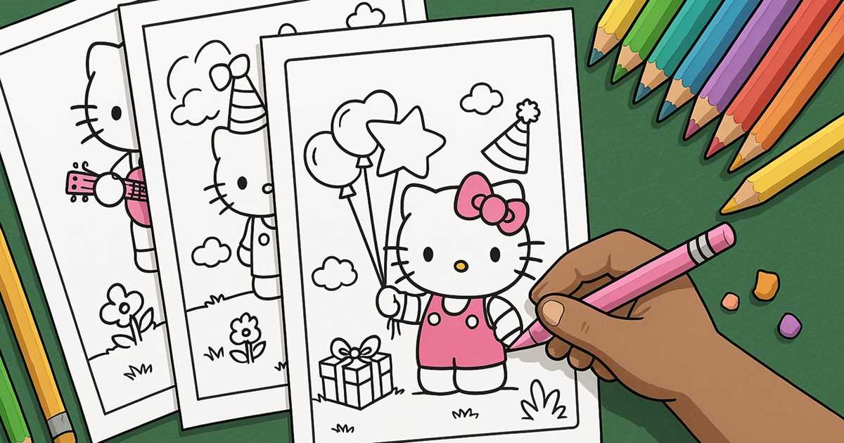 printable coloring pages kitty