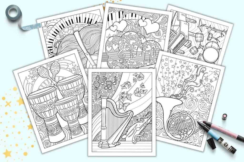 printable coloring pages music