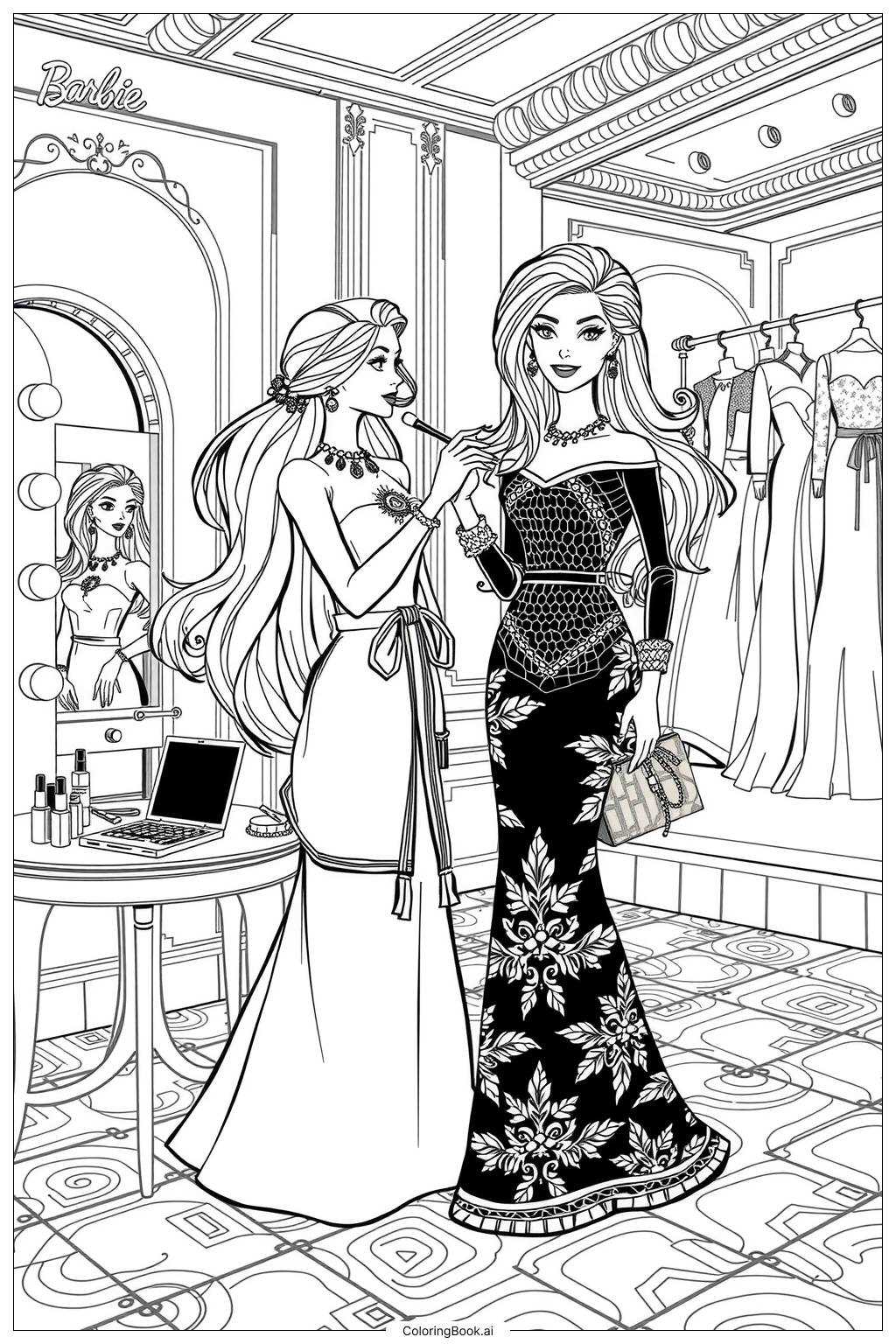 printable coloring pages of barbie printable coloring pages of barbie