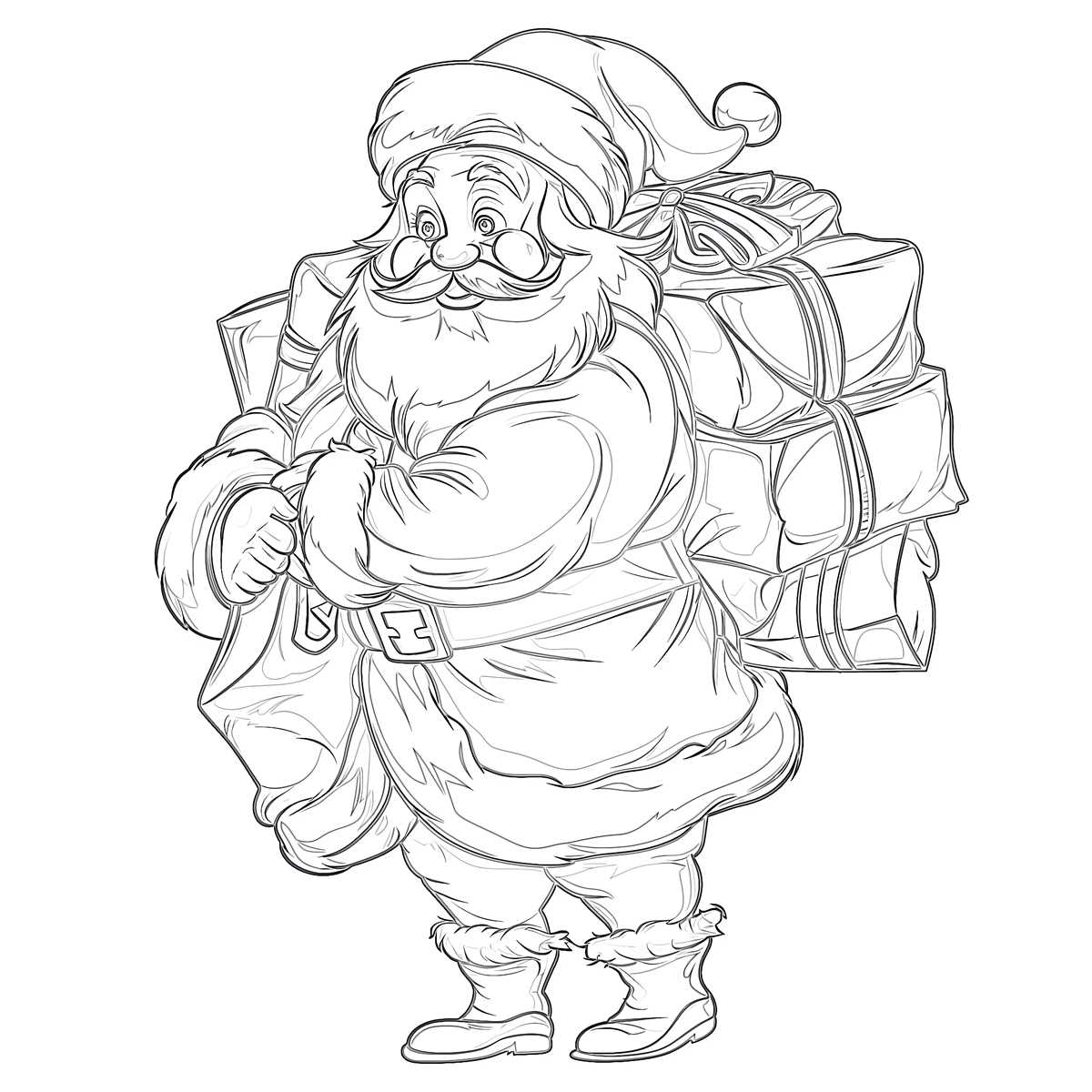printable coloring santa claus printable coloring santa claus