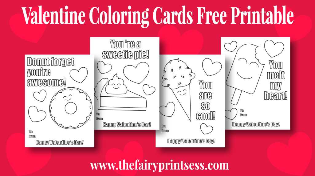printable coloring valentine cards