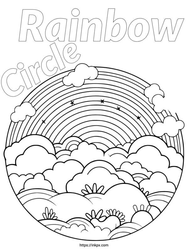 printable colouring pages of rainbows printable colouring pages of rainbows