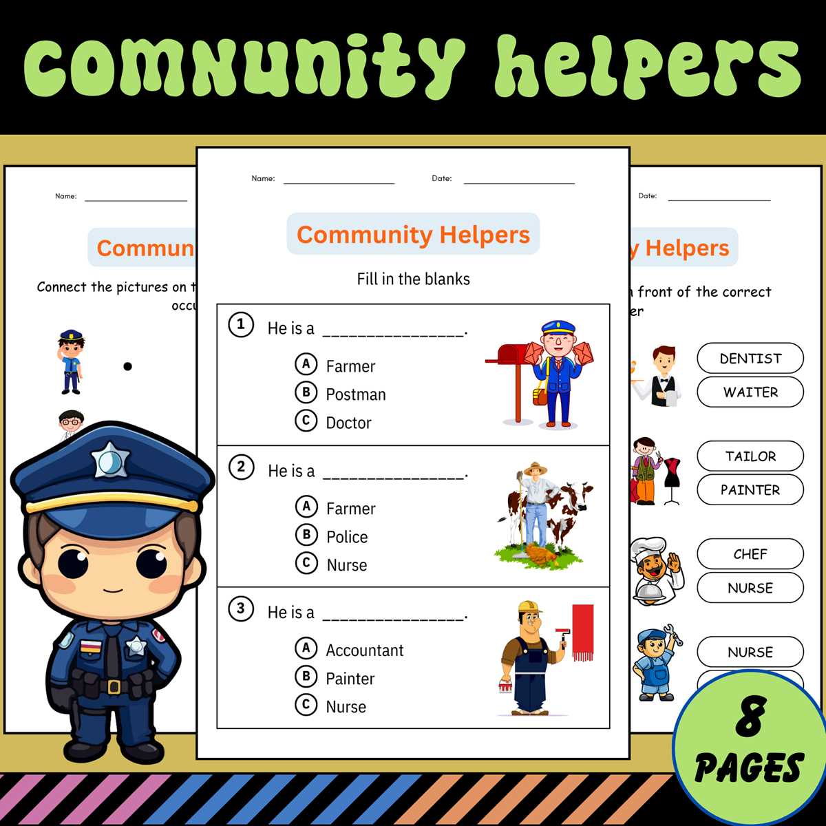 printable community helpers printable community helpers
