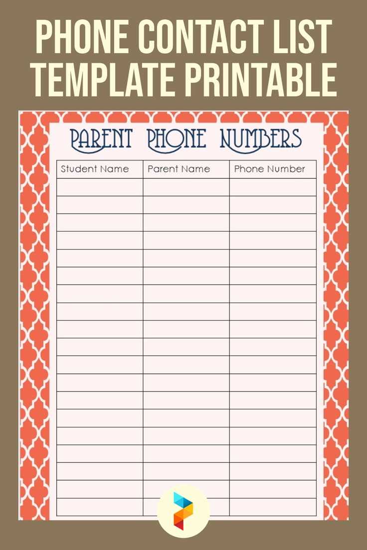 printable contact list printable contact list