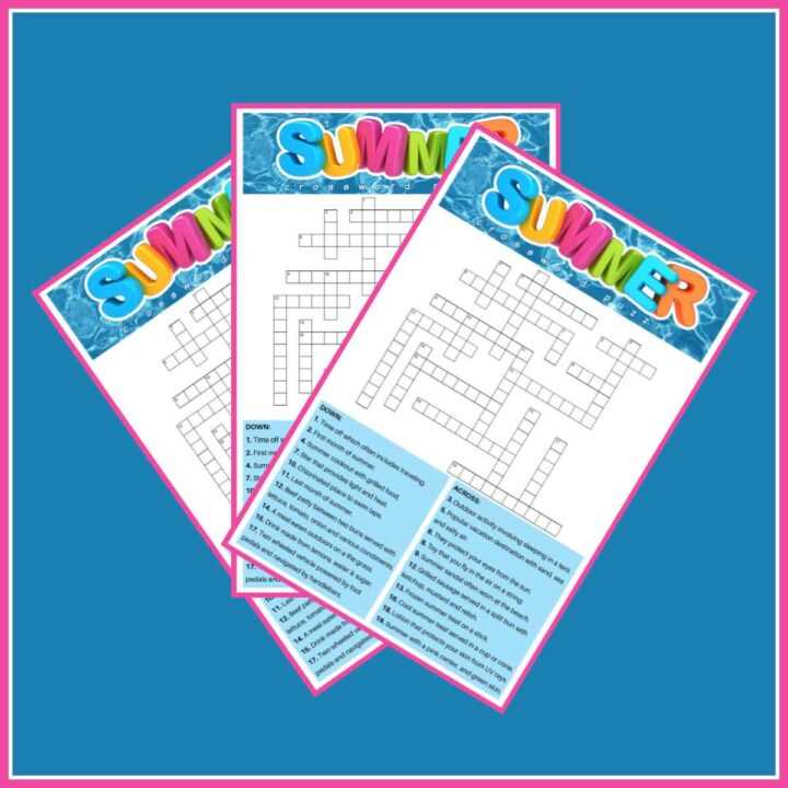 printable crossword puzzles themed