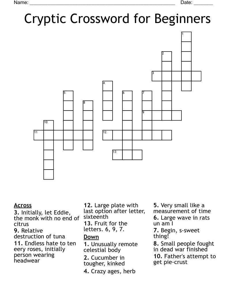 printable cryptic crosswords free