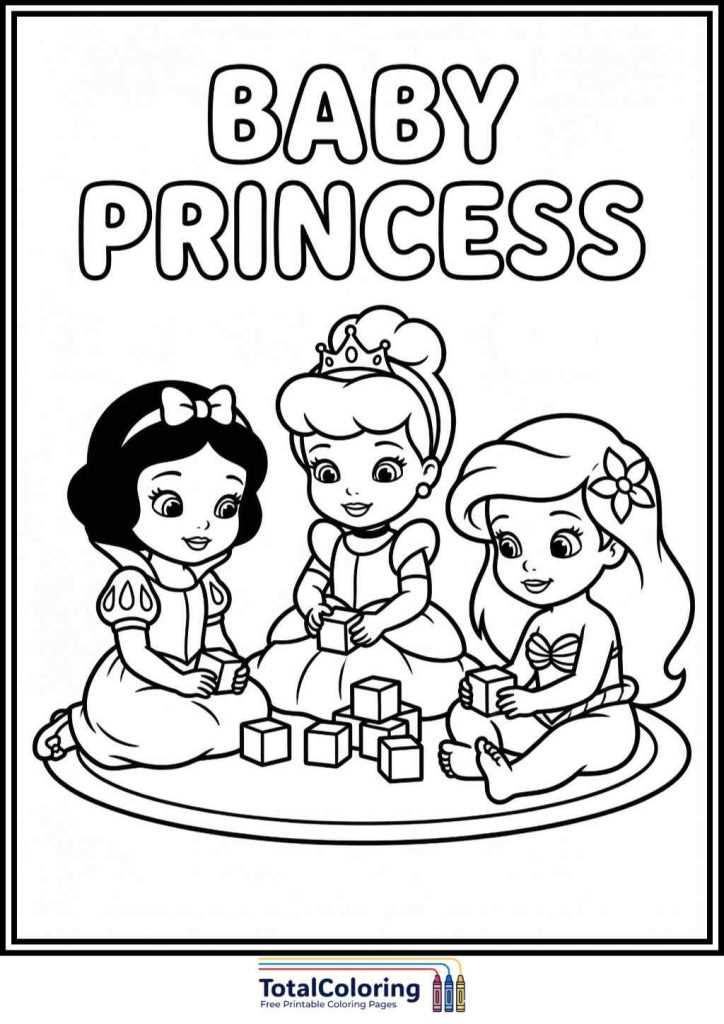 printable cute princess coloring pages