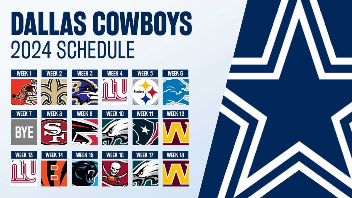 printable dallas cowboys schedule