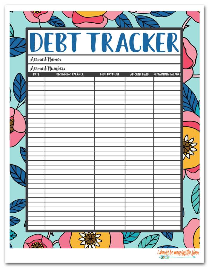 printable debt tracker