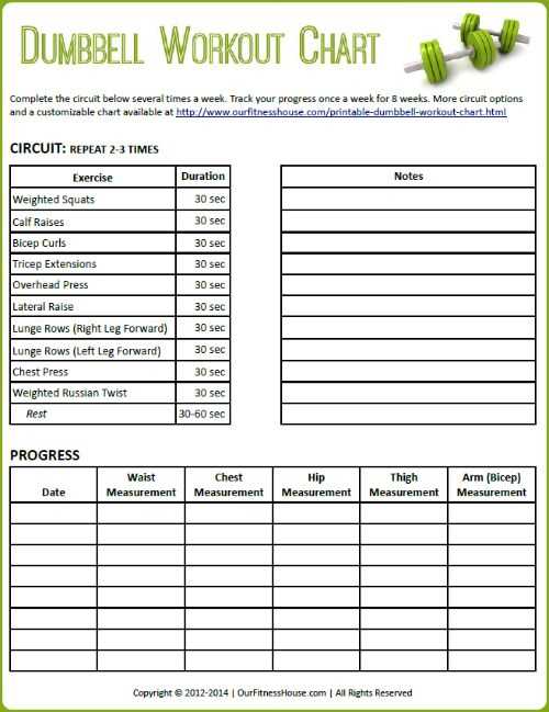 printable dumbbell workouts printable dumbbell workouts