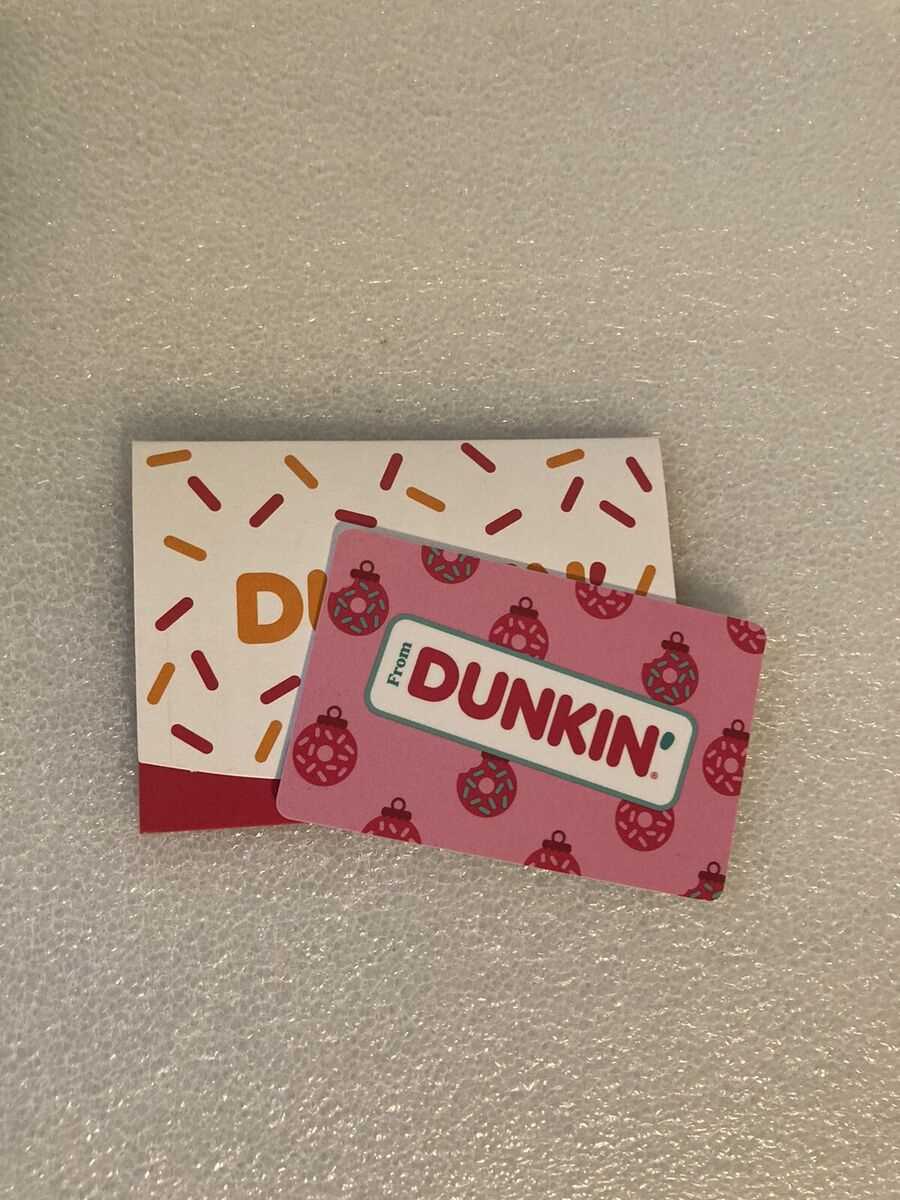 printable dunkin gift card