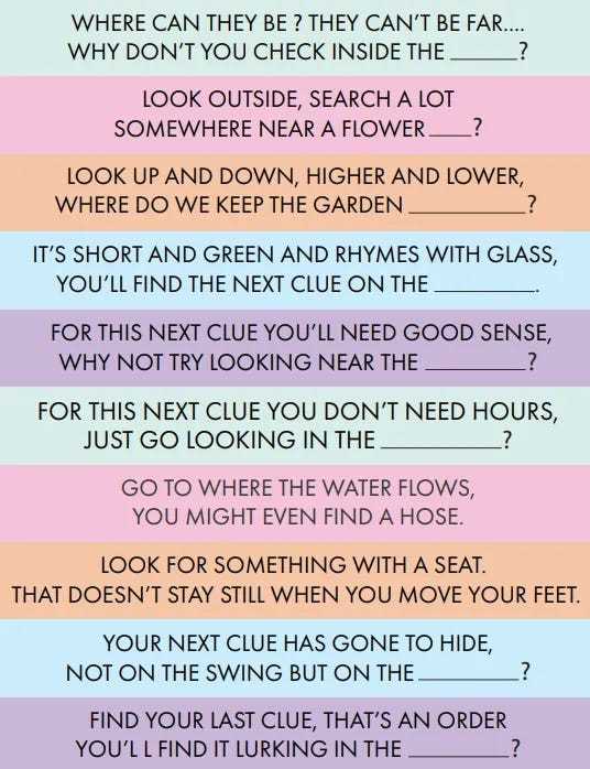 printable egg hunt clues printable egg hunt clues