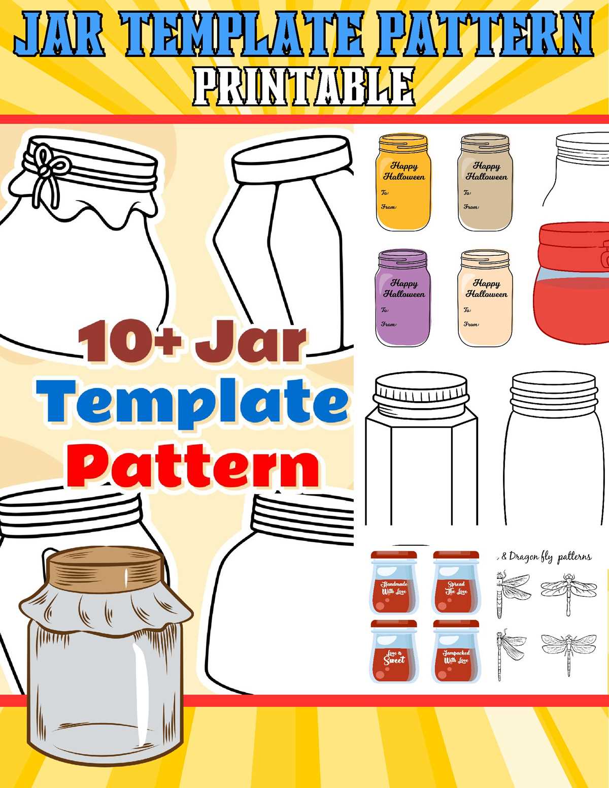 printable empty jar template printable empty jar template