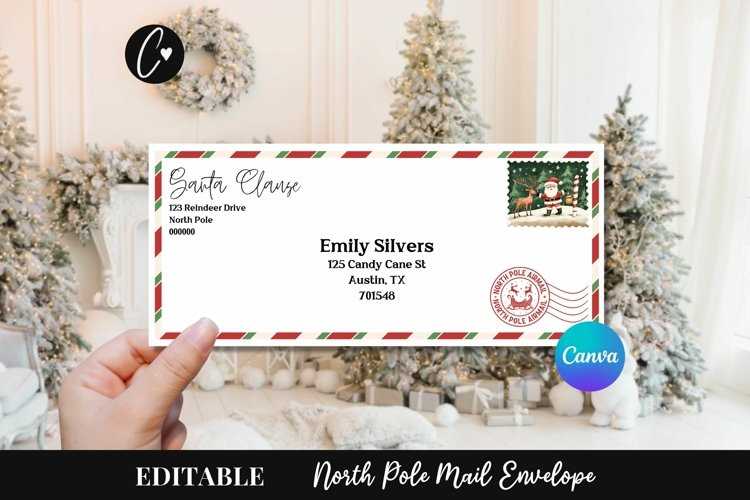 printable envelope from north pole