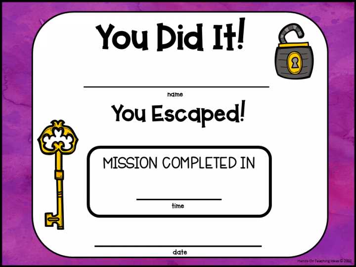 printable escape game