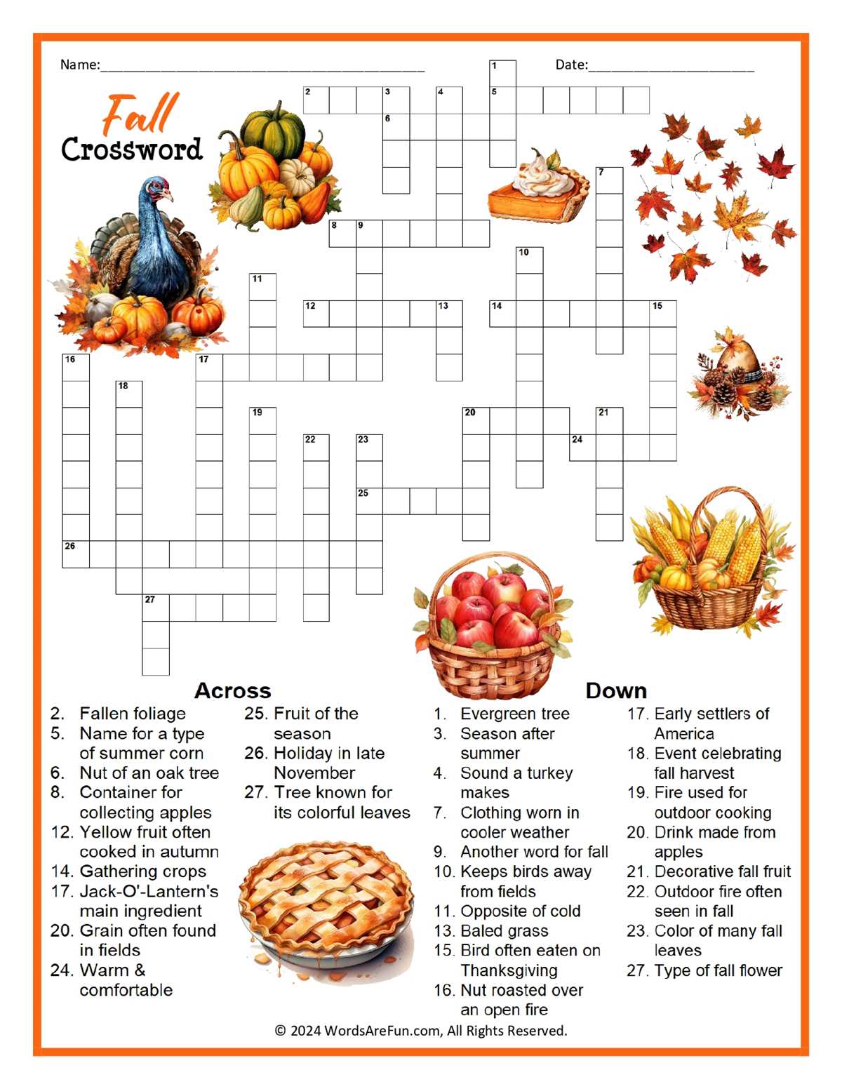 printable fall puzzles
