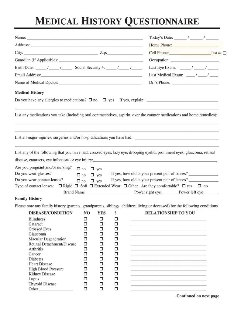 printable family medical history form template printable family medical history form template