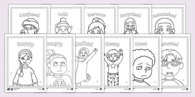printable feelings and emotions coloring pages printable feelings and emotions coloring pages