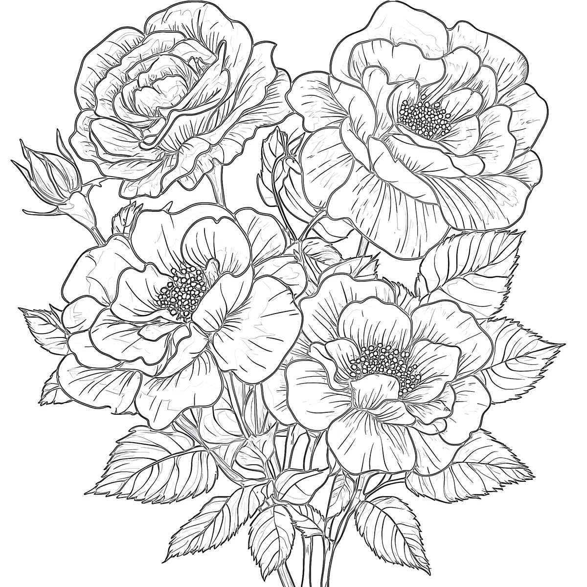 printable flower coloring page printable flower coloring page