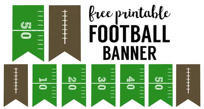 printable football banner