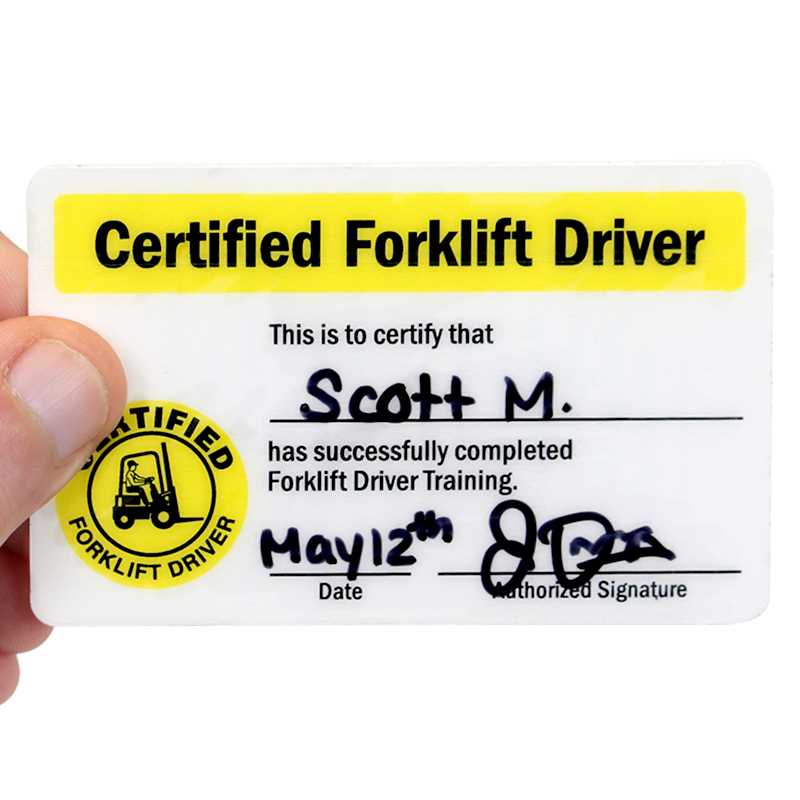 printable forklift certification