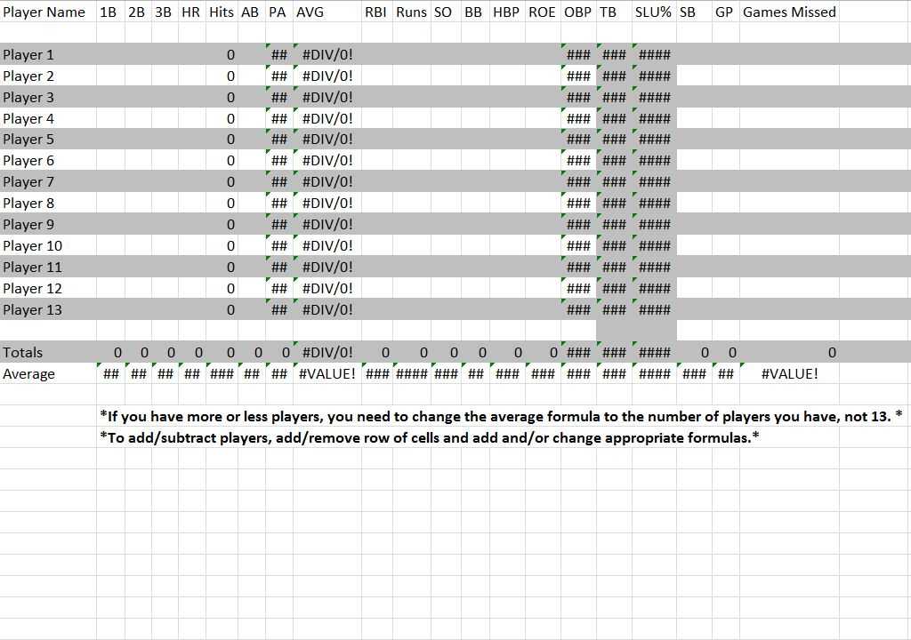 printable free baseball lineup card template excel printable free baseball lineup card template excel