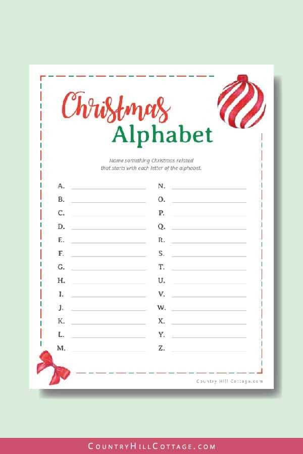 printable free christmas games