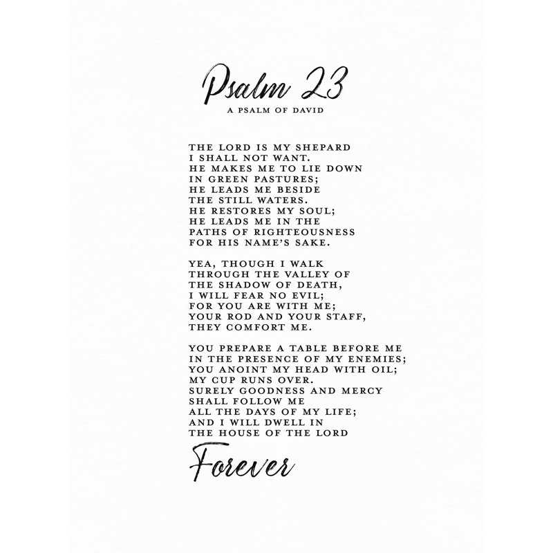 printable free printable psalm 23