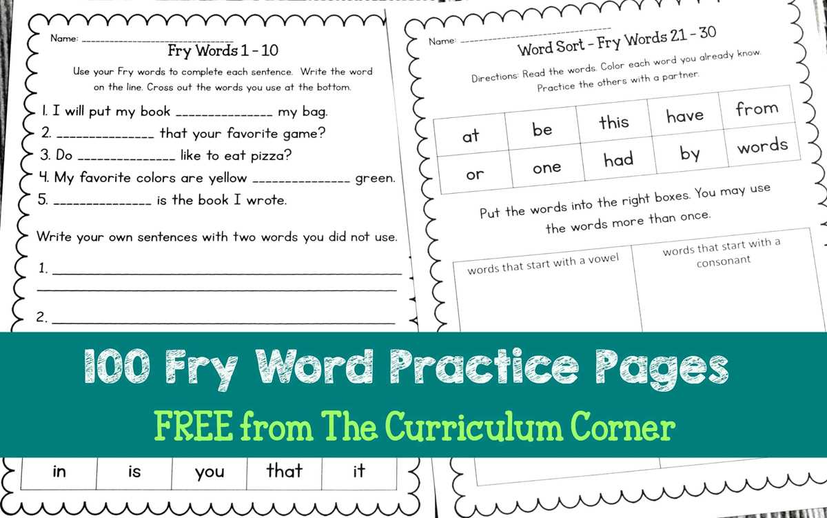printable fry sight word list printable fry sight word list