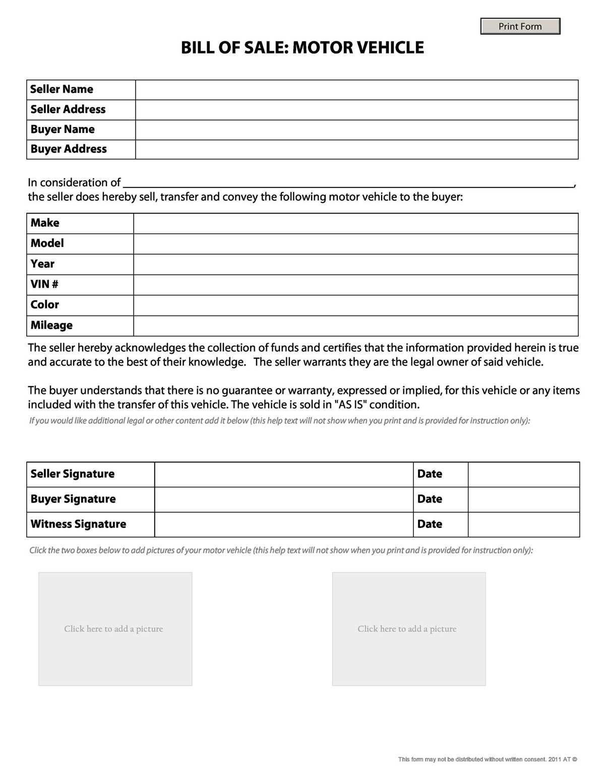 printable general bill of sale template word printable general bill of sale template word
