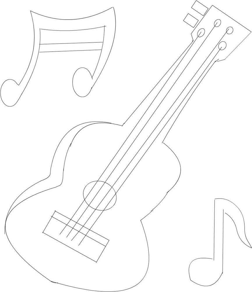 printable guitar pictures to color
