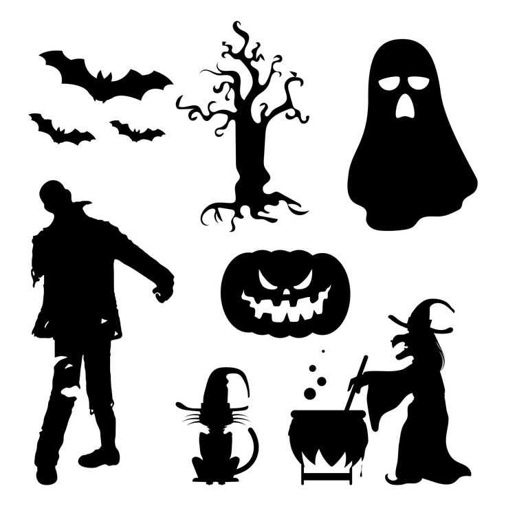 printable halloween silhouettes