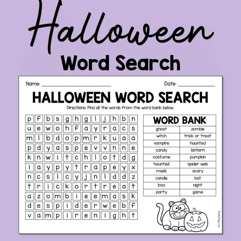 printable halloween word find printable halloween word find