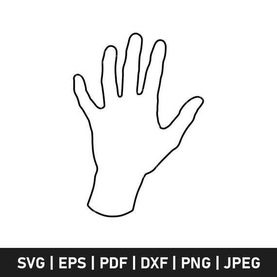 printable hand outline printable hand outline