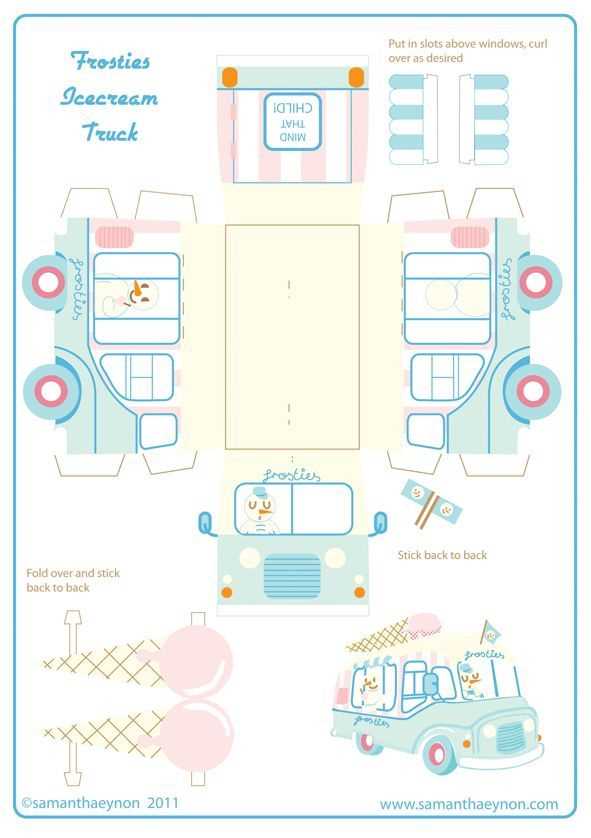 printable ice cream truck