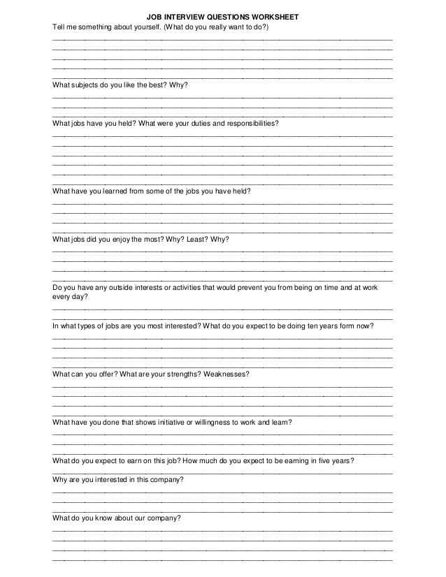 printable interview questions printable interview questions