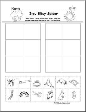 printable itsy bitsy spider printable itsy bitsy spider