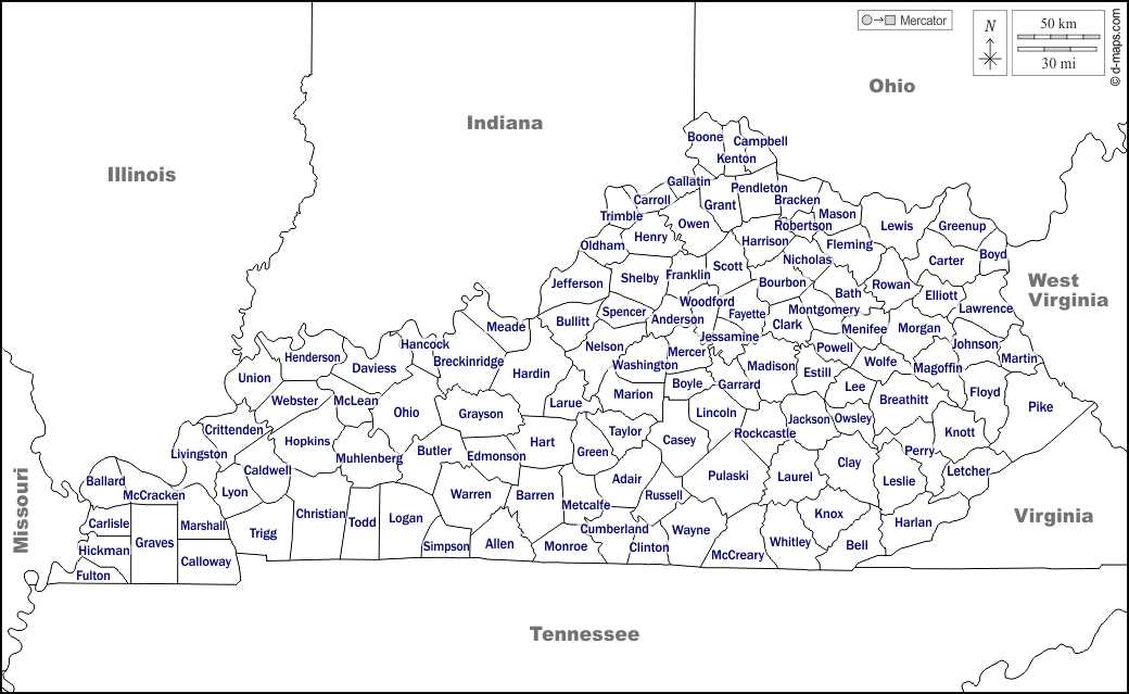 printable kentucky map printable kentucky map