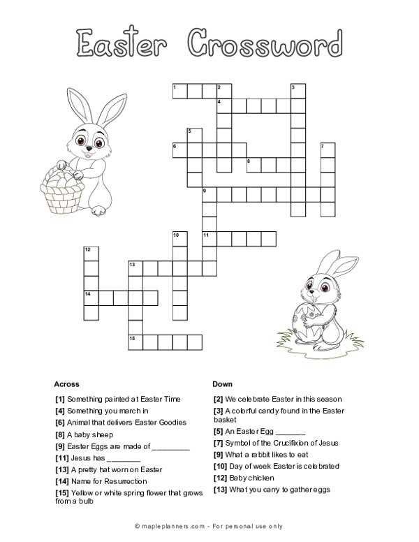 printable kids crossword puzzles