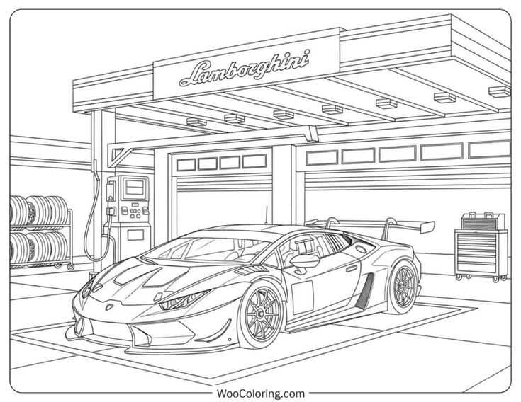printable lamborghini coloring pages