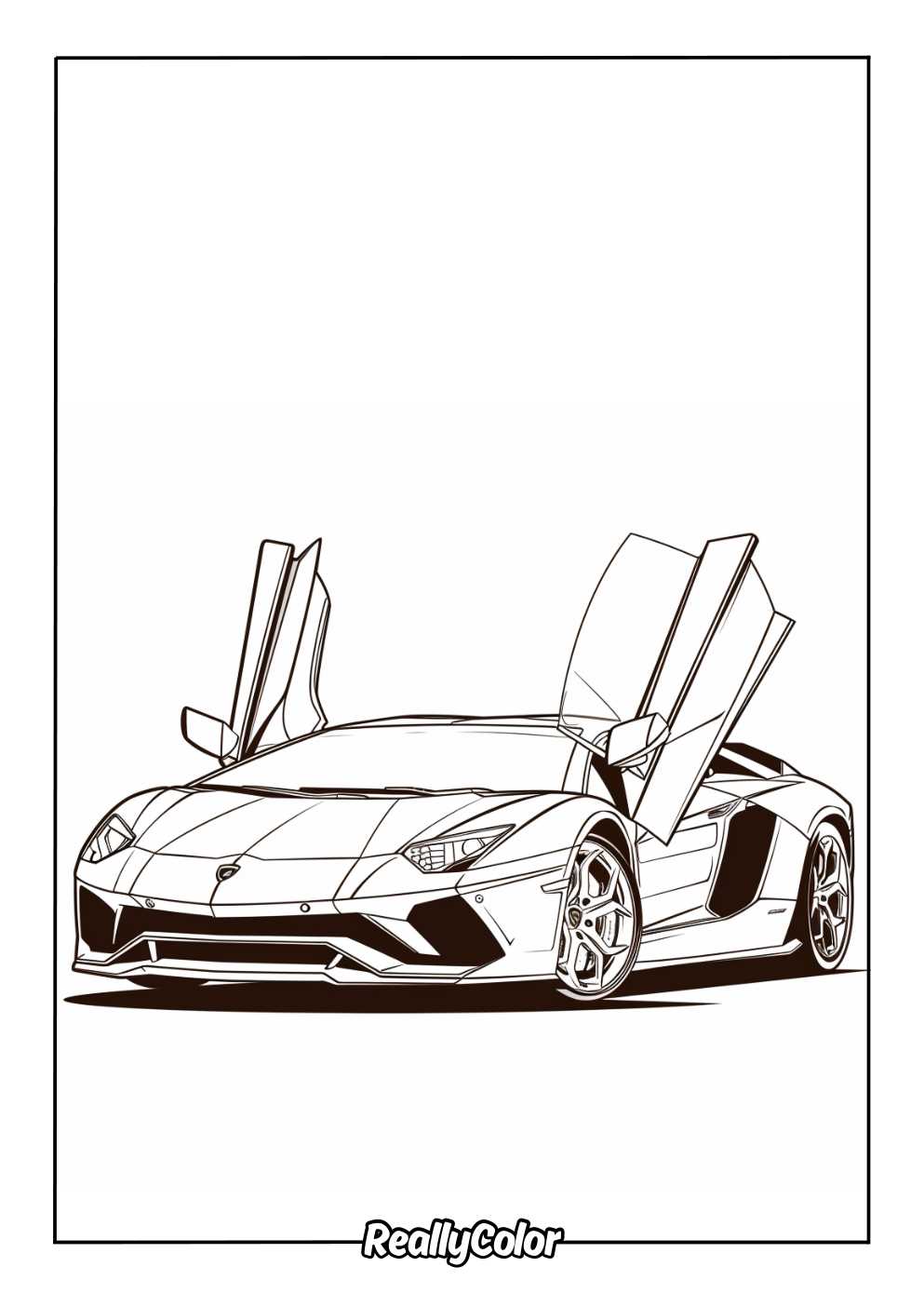 printable lamborghini coloring pages