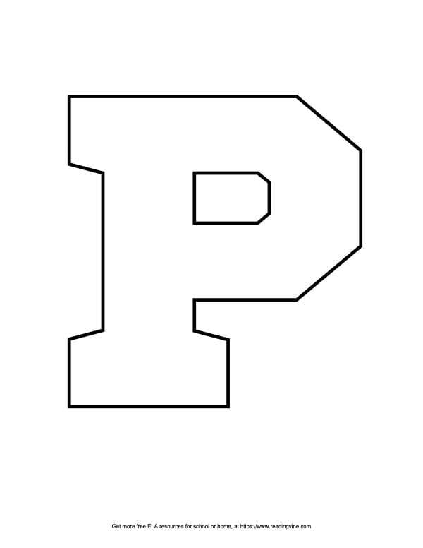 printable letter p