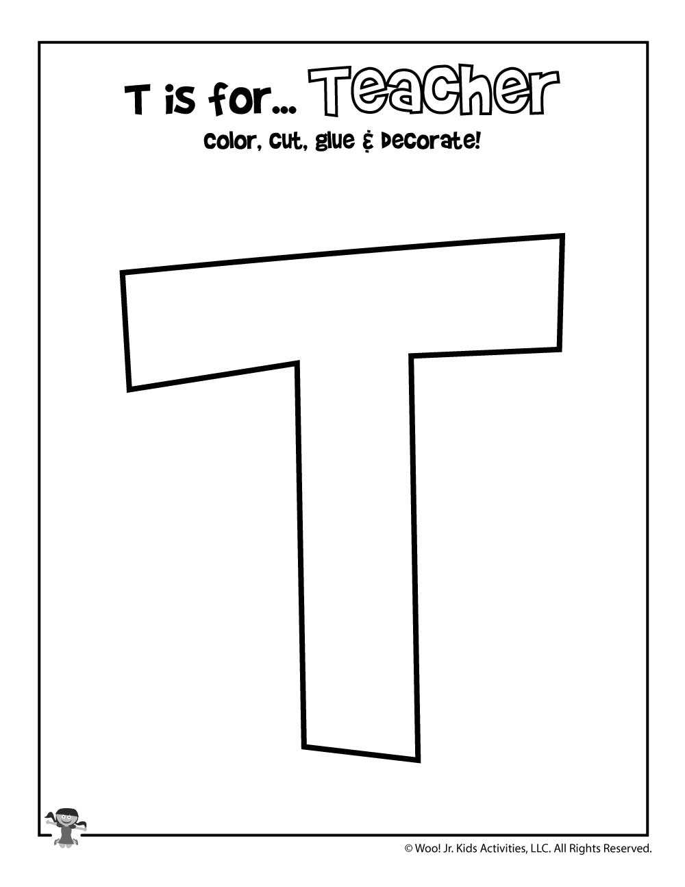 printable letter t crafts