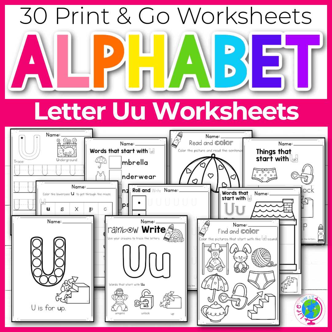 printable letter u