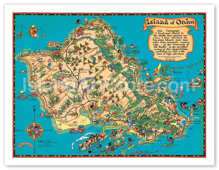 printable map of hawaiian islands