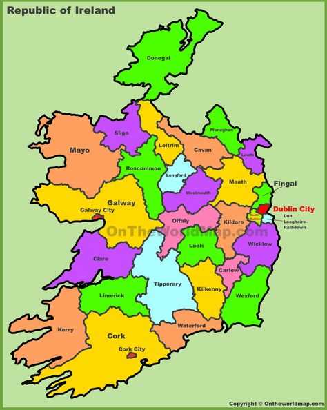 printable map of ireland with cities printable map of ireland with cities