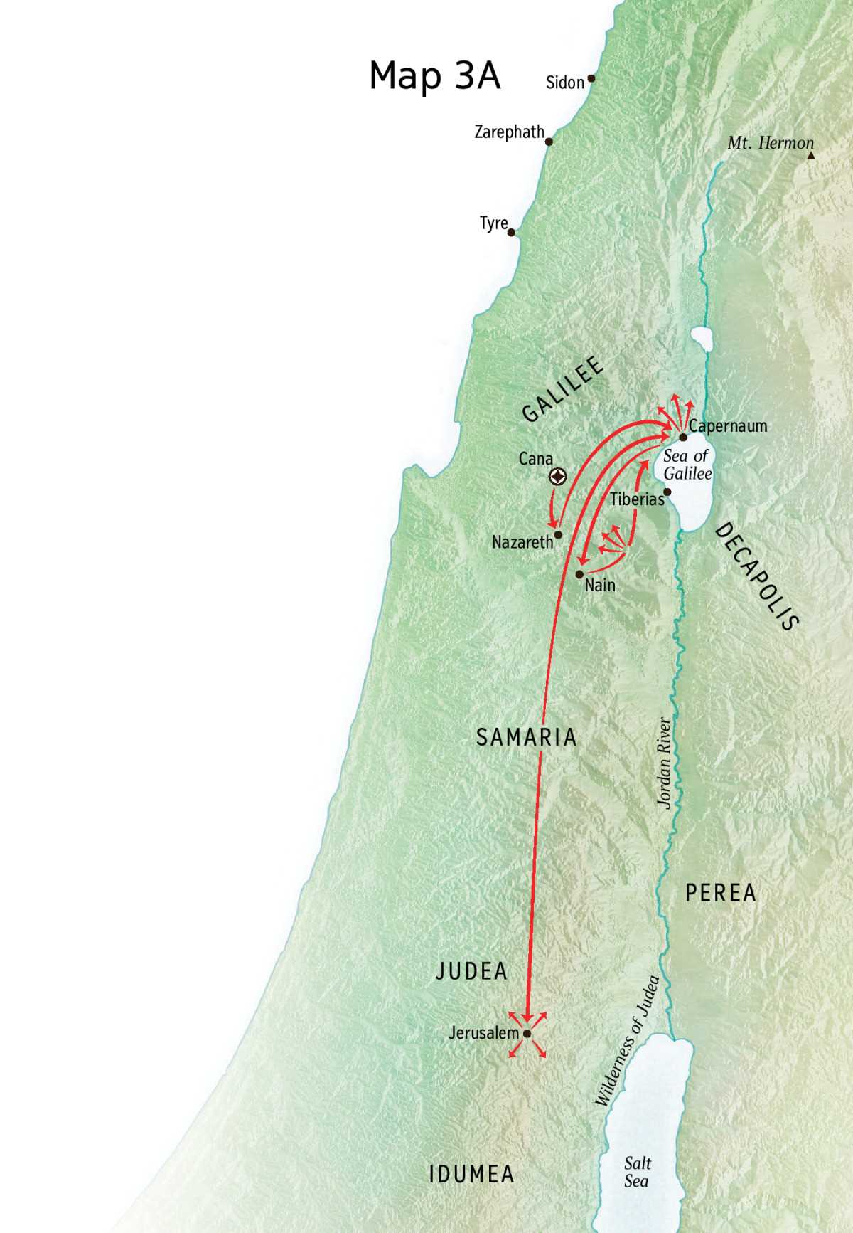 printable map of israel in jesus time