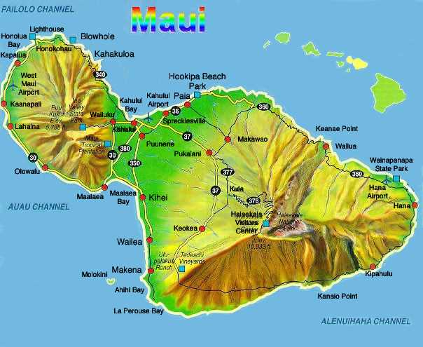 printable map of maui hawaii
