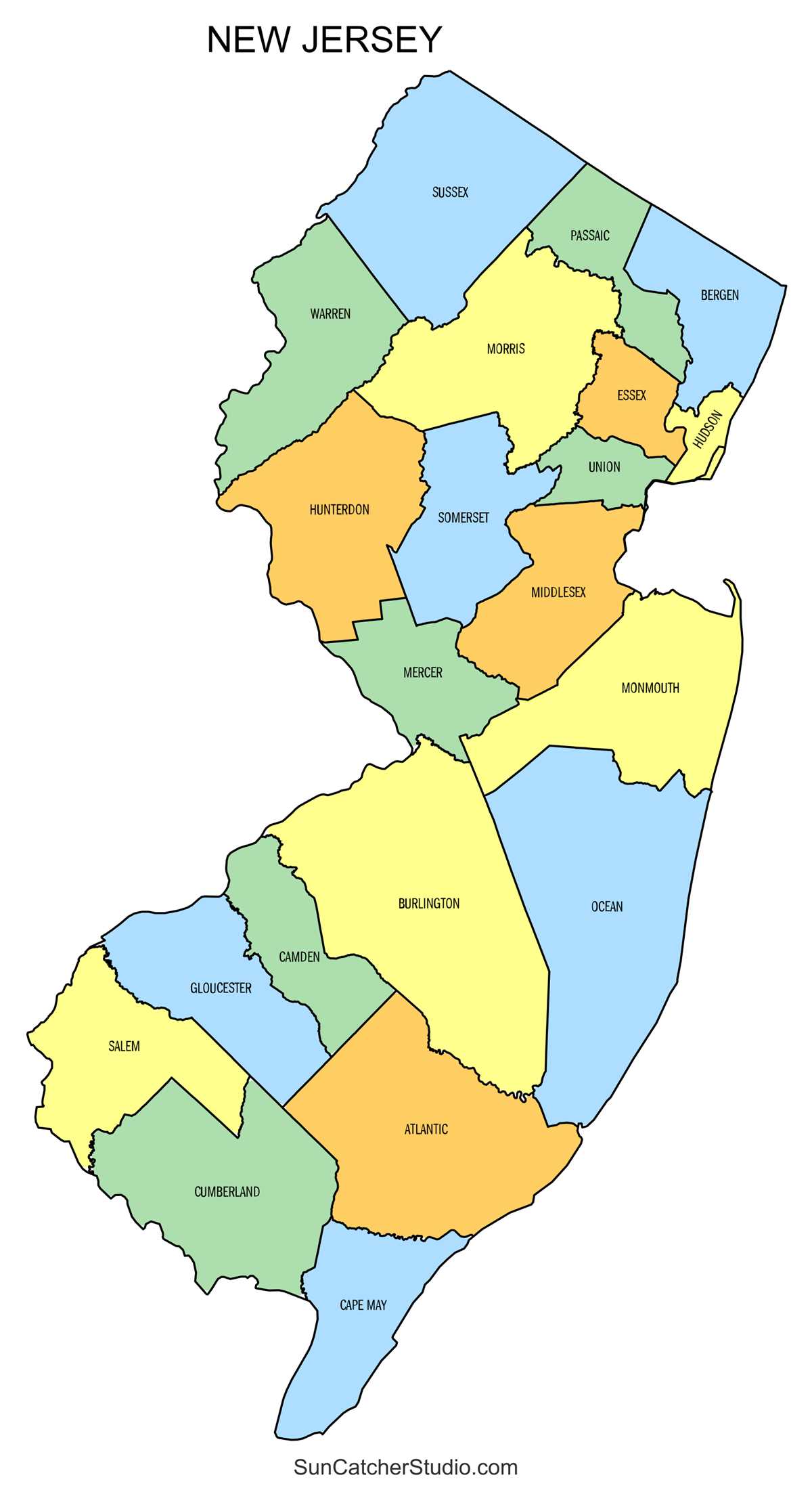 printable map of new jersey printable map of new jersey